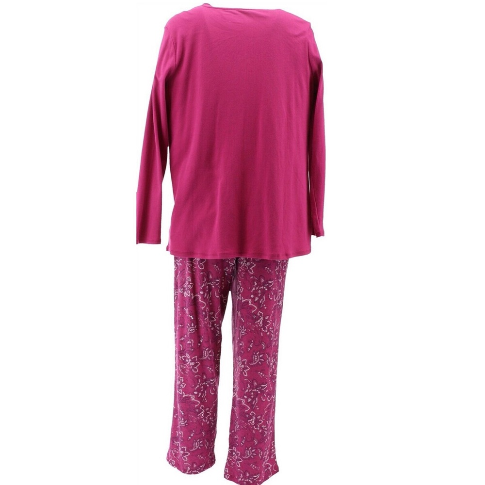 Carole Hochman Petite 3-Pc Interlock Pajama Set - Picture 3 of 6